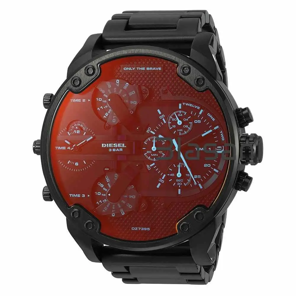 DZ7395 Mr. Daddy 2.0 Chronograph Black Stainless Steel Watch 57mm by Diesel