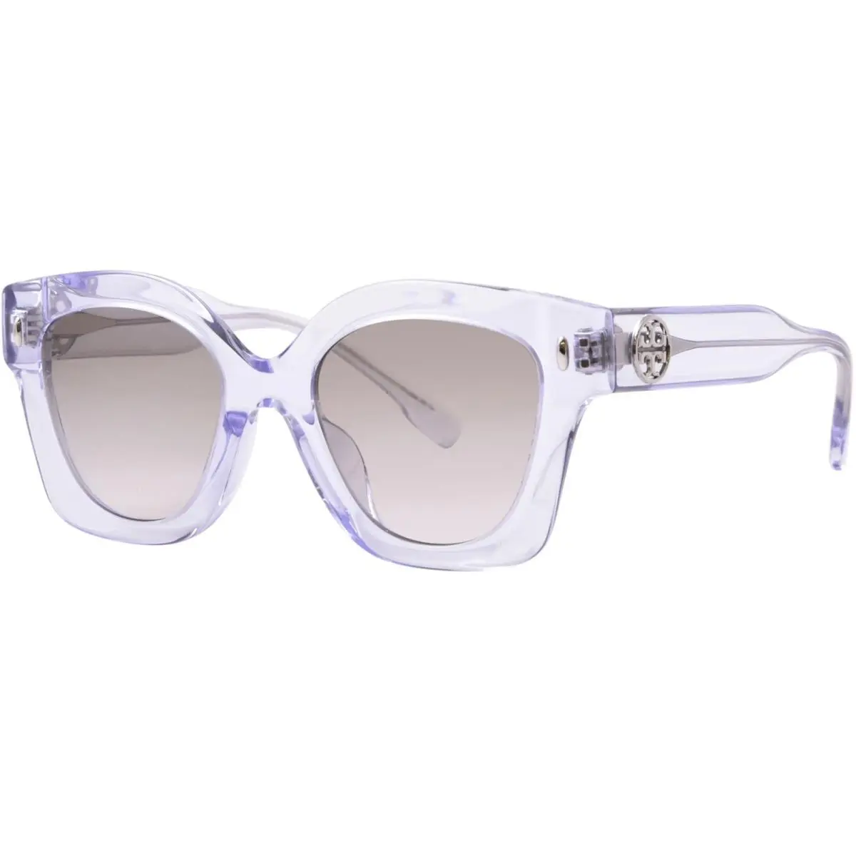Tory Burch TY7201U 19842C Sunglasses Women`s Clear/brown Gradient Grey Lens 49mm