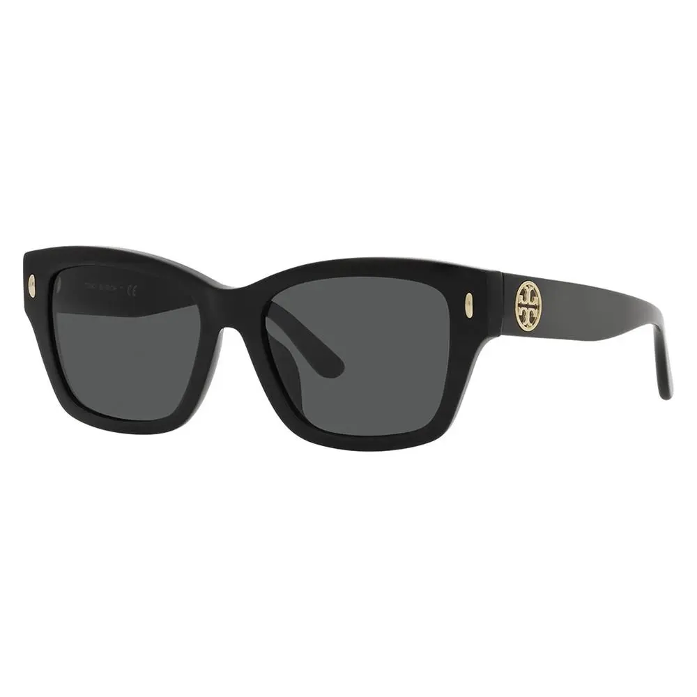 TY 7167U 170987 Black Plastic Rectangle Sunglasses Grey Lens by Tory Burch