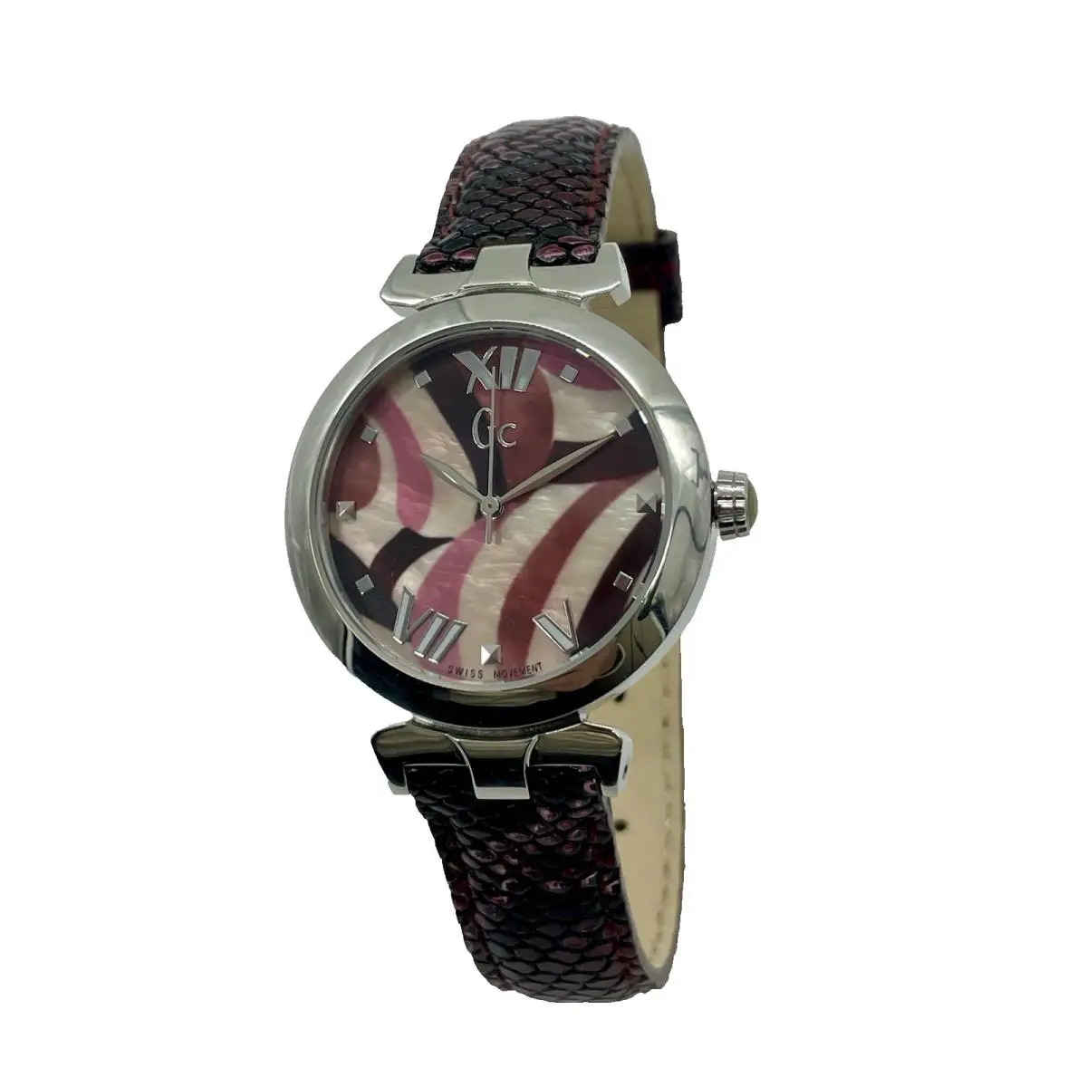Collection Ladybelle Women`s Python Pattern Purple Leather Watch Y20003L3 by Guess