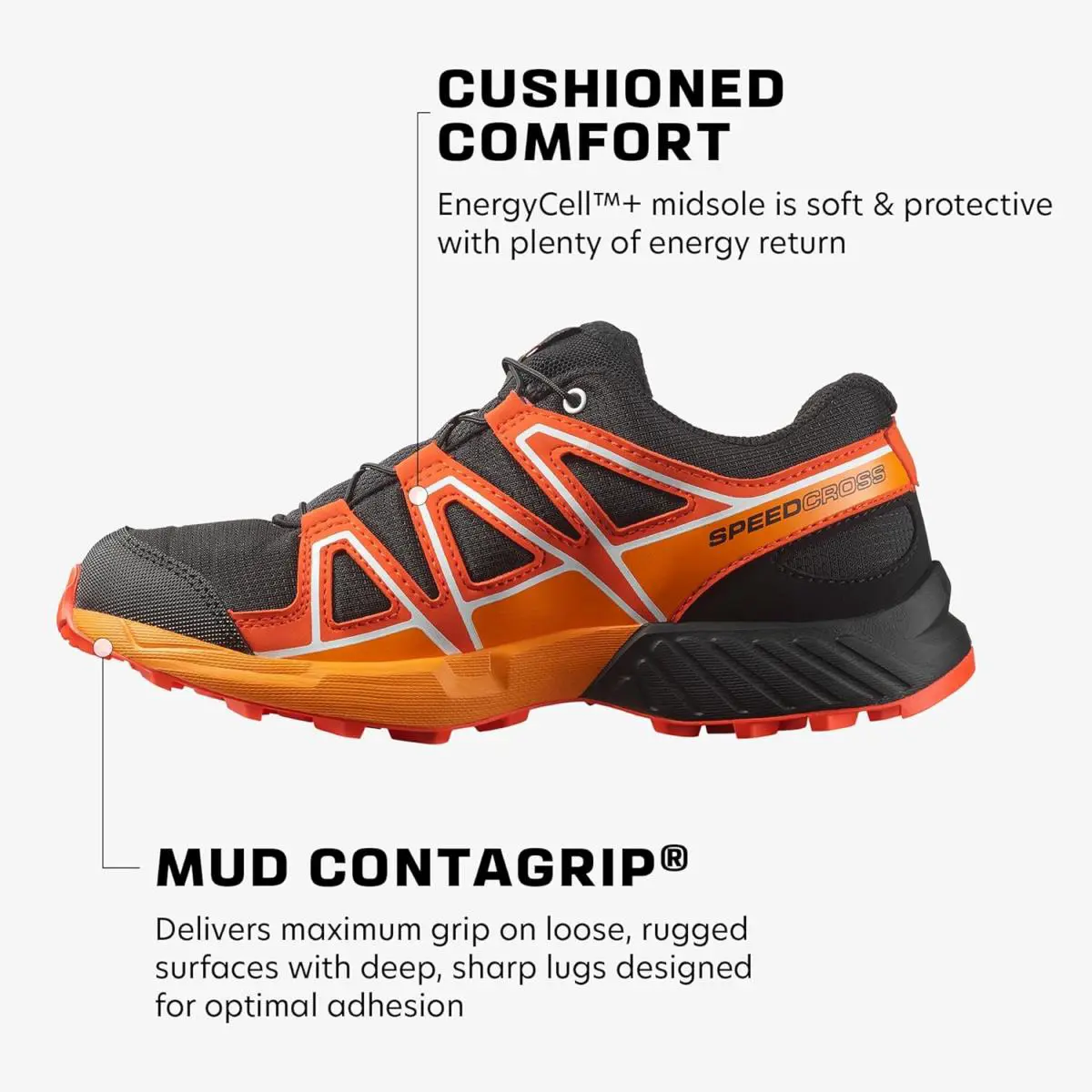 Salomon shoes - Black/Cherry Tomato/Turmeric 1