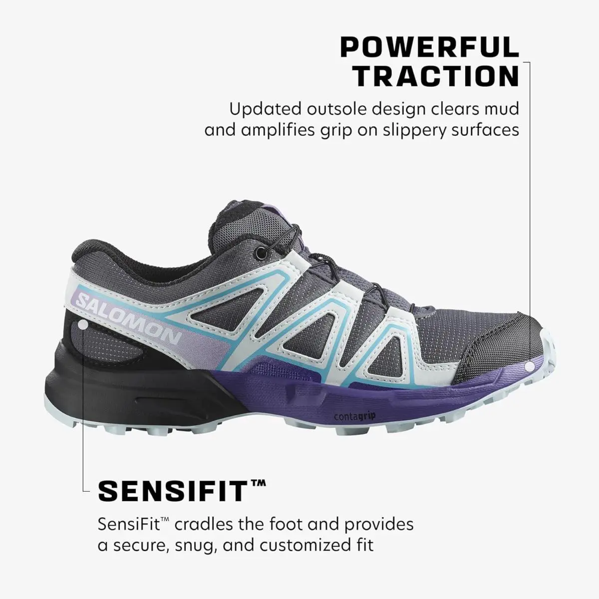 Salomon shoes - Black/Cherry Tomato/Turmeric 12