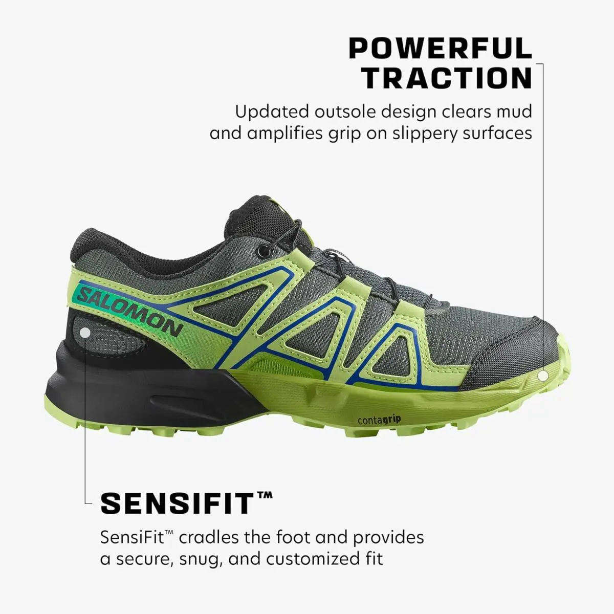 Salomon shoes - Black/Cherry Tomato/Turmeric 18
