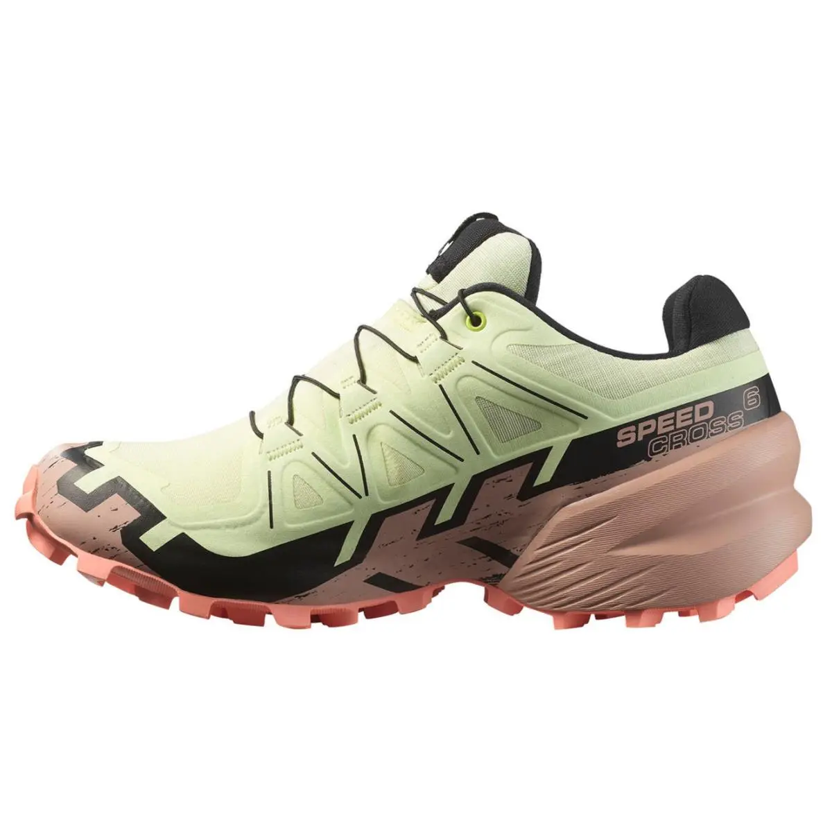 Salomon shoes - Salomon Speedcross 6 - Speedcross - 477655 - Lime Cream/Mahogany Rose/Black 9