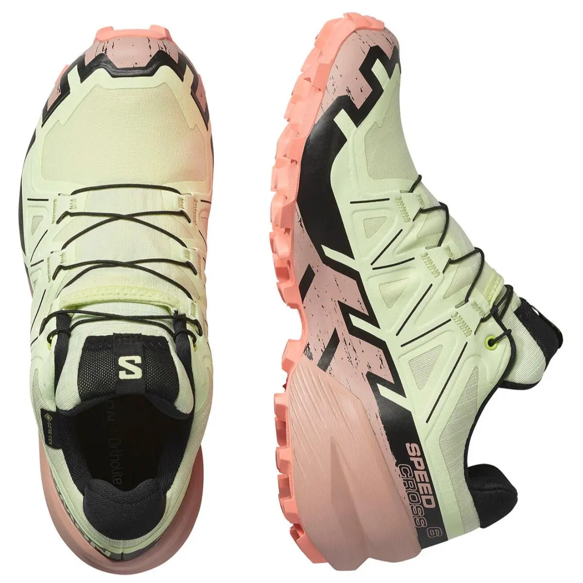 Salomon shoes - Salomon Speedcross 6 - Speedcross - 477655 - Lime Cream/Mahogany Rose/Black 7