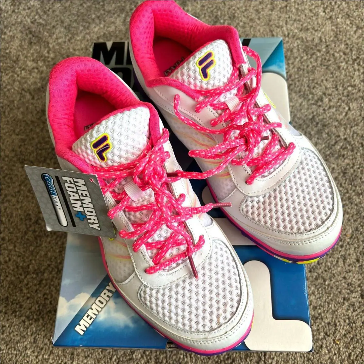 Fila Memory Foam+ Cool Max Leather/mesh Upper Panache Ladies Size 9.5 Sneaker