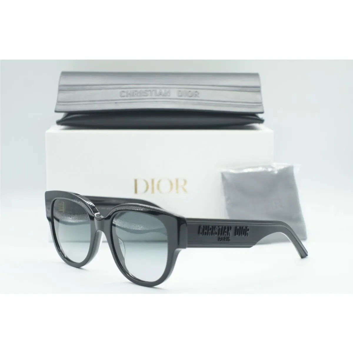 Christian  Wildior BU 10A1 Shiny Black Sunglasses 54-21 by Dior