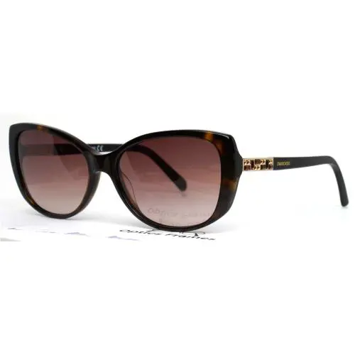 Swarovski SW124 52F Tortoise Womens Semi Cat Eye Gradient Sunglasses 56-16-140