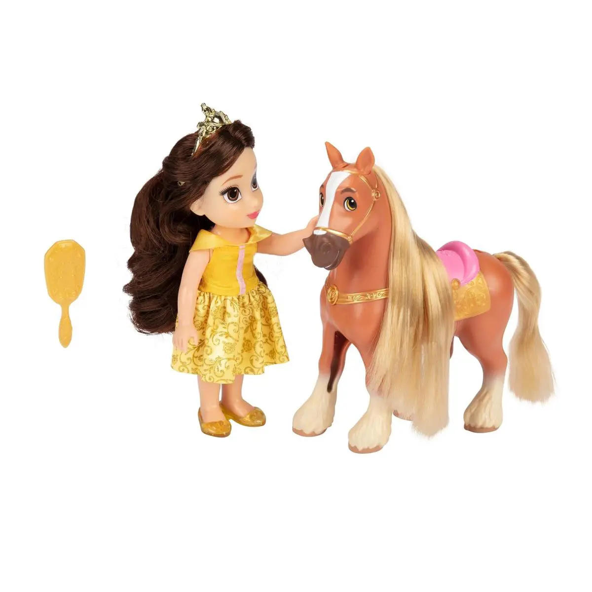 Disney Princess Belle Doll Phillipe Petite Gift Set Yellow