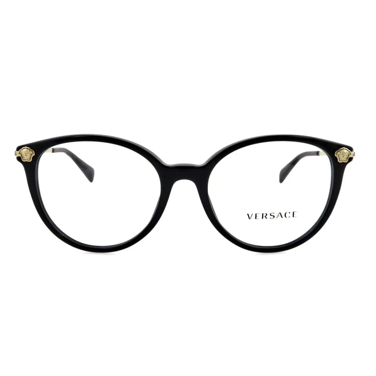 Versace VE 3251-B GB1 54mm Black Gold Medusa Eyeglasses Frames Italy