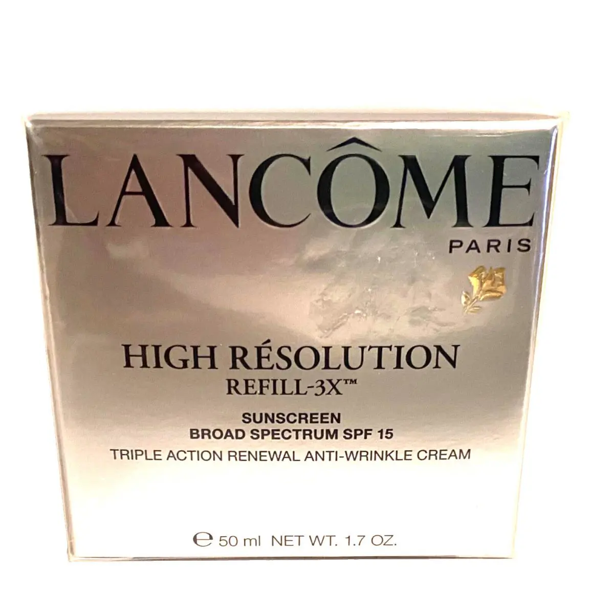 Lancome High Resolution Refill-3X Spf 15 Triple Action Cream 1.7oz/50 ml