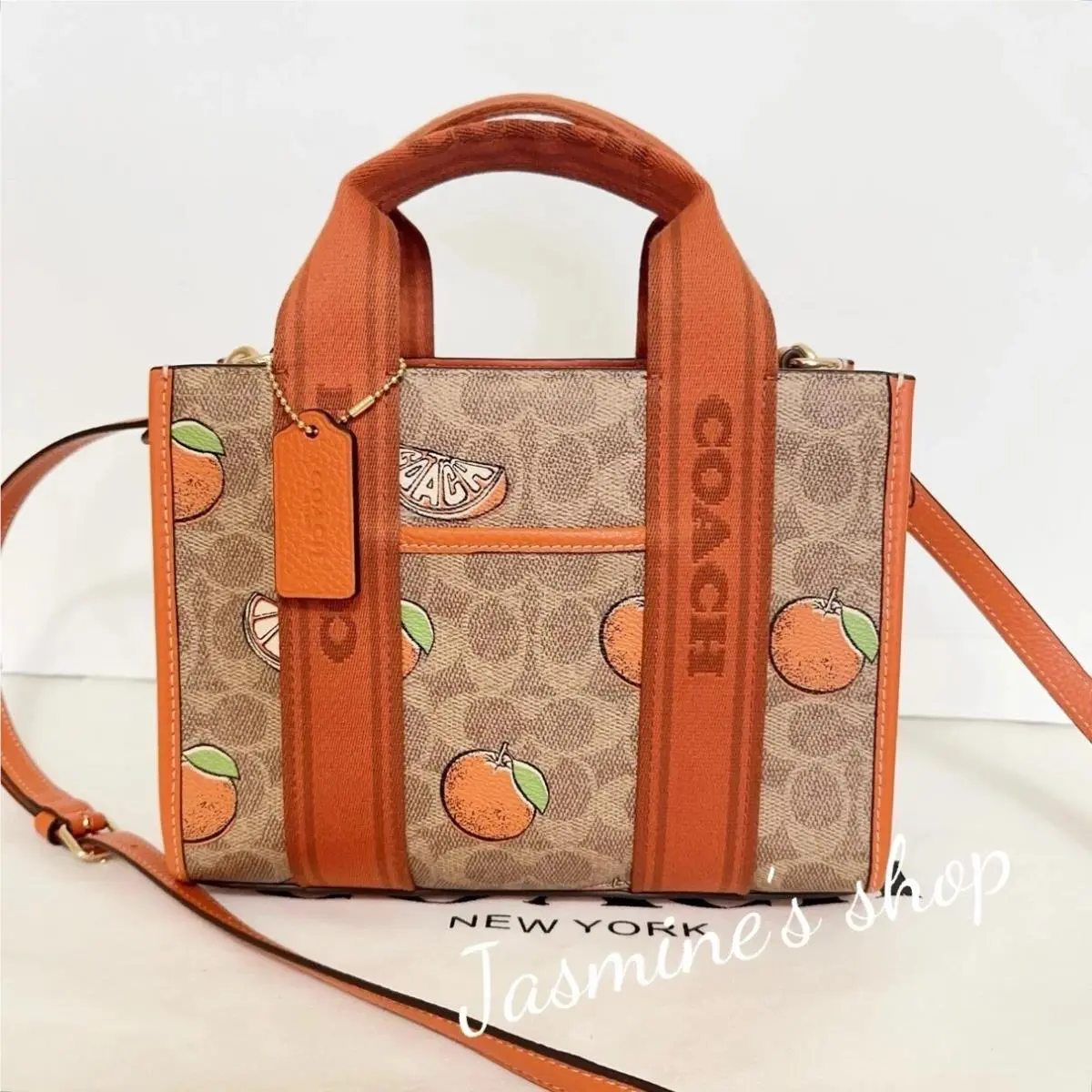 Smith Tote Bag 24 with Lemon/strawberry/orange Print CAR79/CAR80/CAR81 CAR81/orange/tan multi by Coach