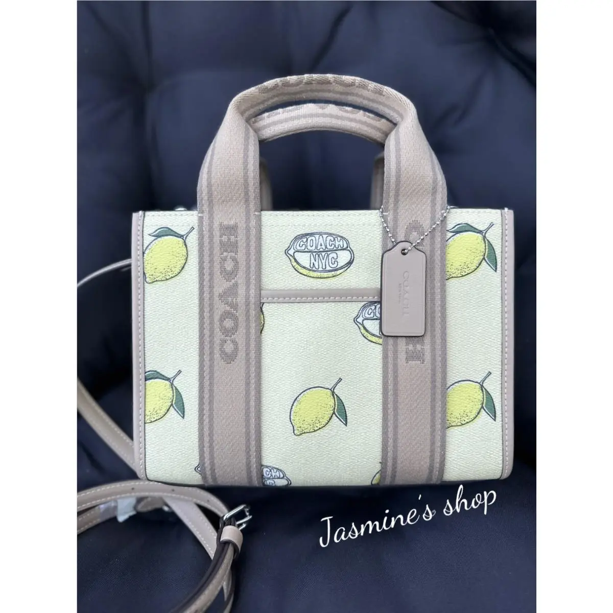 Coach Smith Tote Bag 24 with Lemon/strawberry/orange Print CAR79/CAR80/CAR81