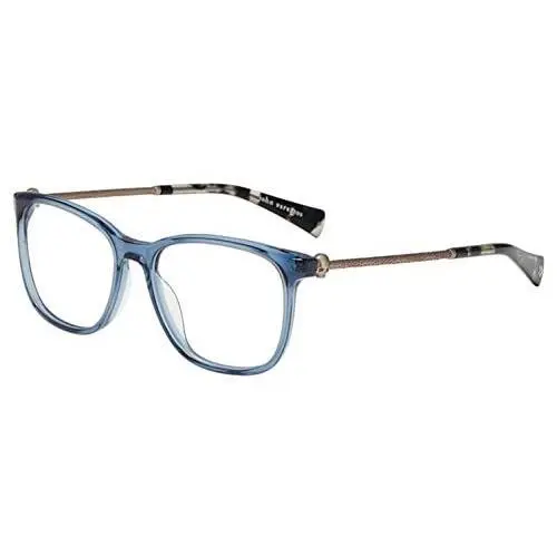 John Varvatos 419 Unisex Eyeglasses Frame Blue Crystal Gunmetal Skull Black 54mm