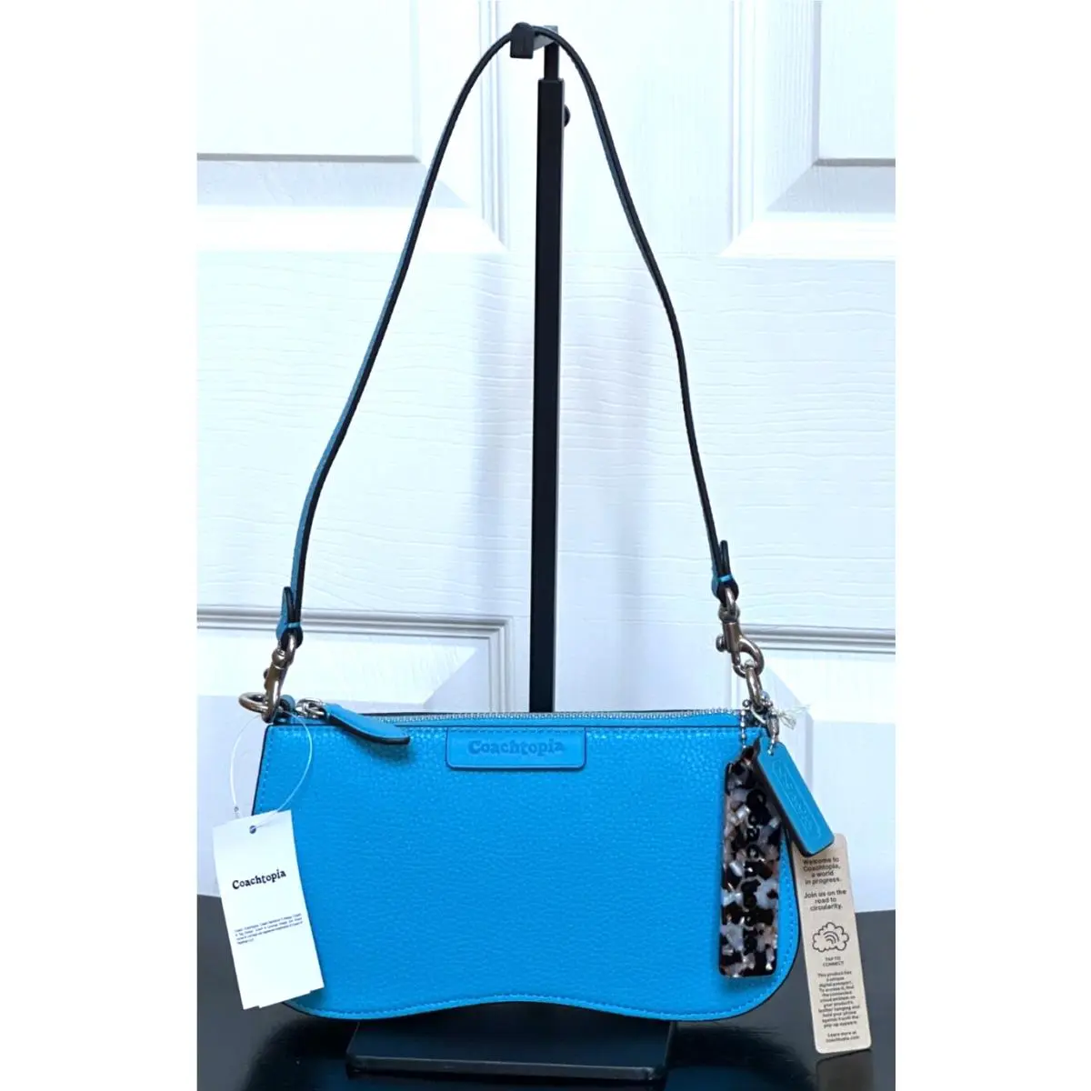 Coach Coachtopia Wavy Baguette Bag:nwt Surf Blue CU870