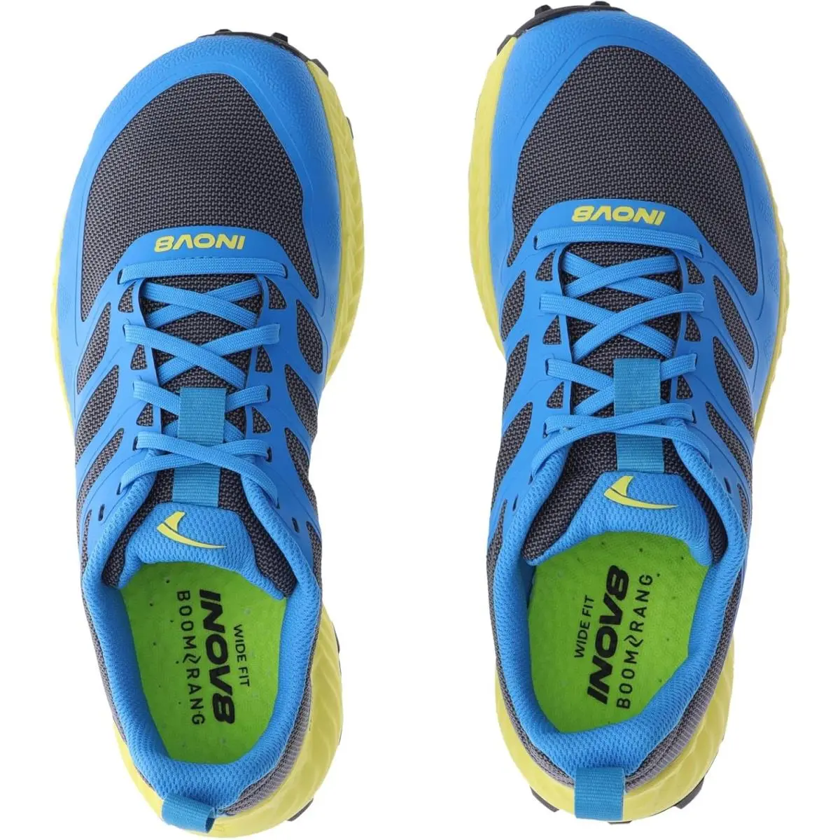 inov-8 shoes - Dark Grey/Blue/Yellow 1