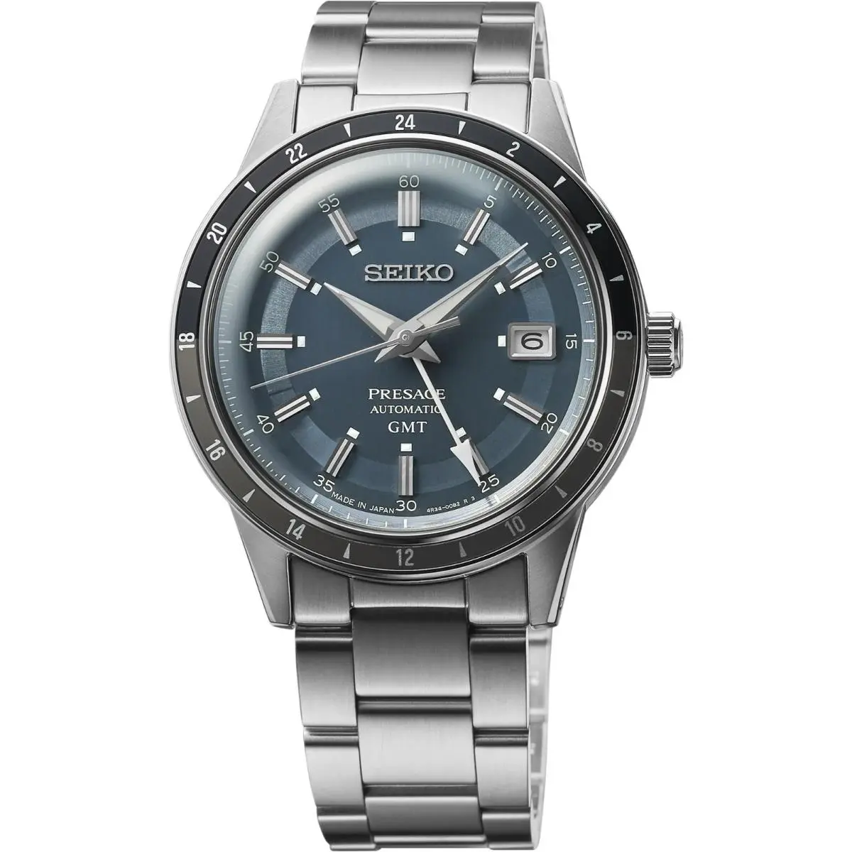 Seiko Presage Gmt Automatic 40.8mm Blue Dial Watch SSK009