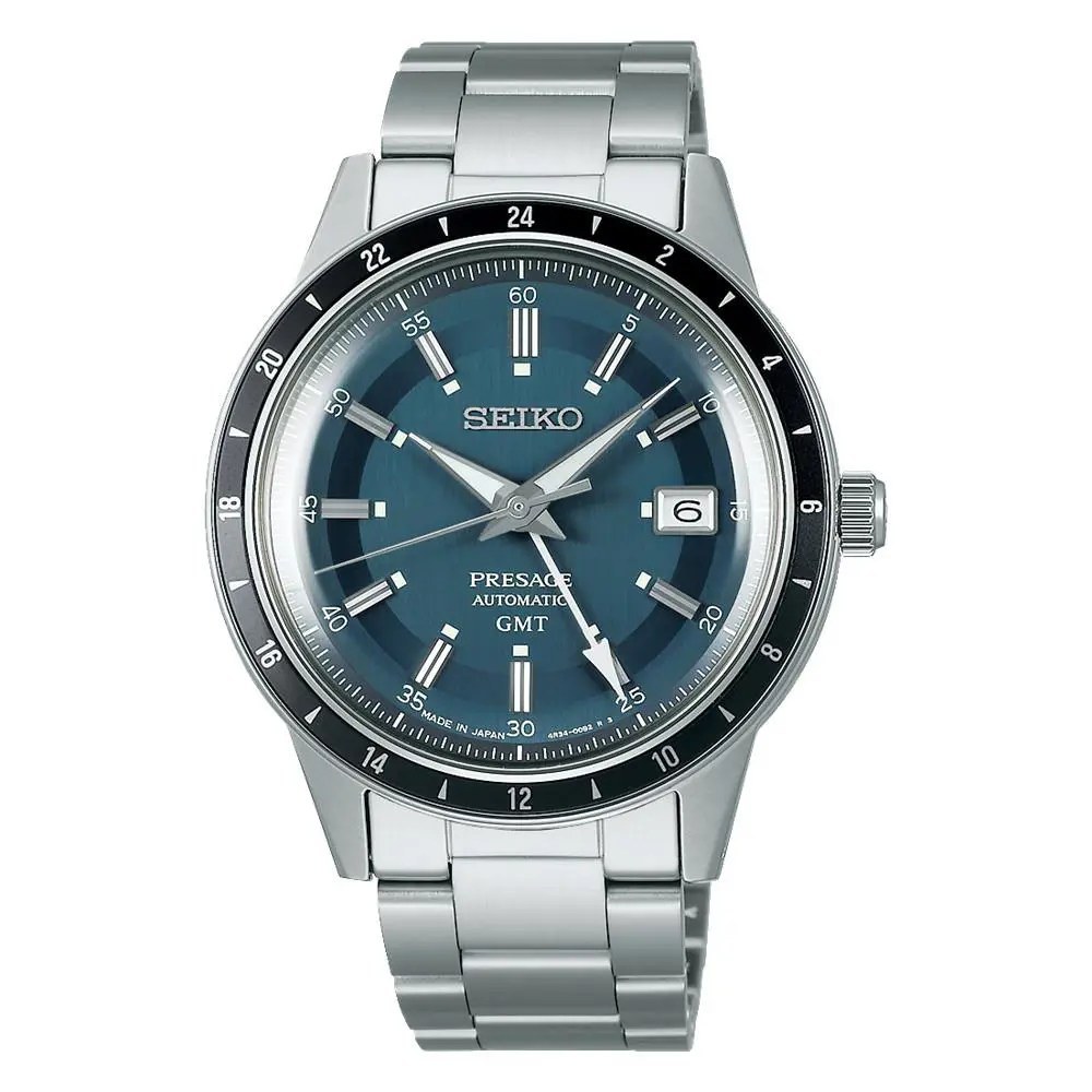 Presage Style Blue Dial Automatic Stainless Steel Men`s Watch SSK009 by Seiko