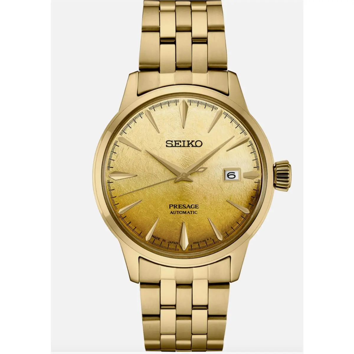 Seiko Men`s Automatic Presage Gold-tone Watch SRPK46 Made IN Japan