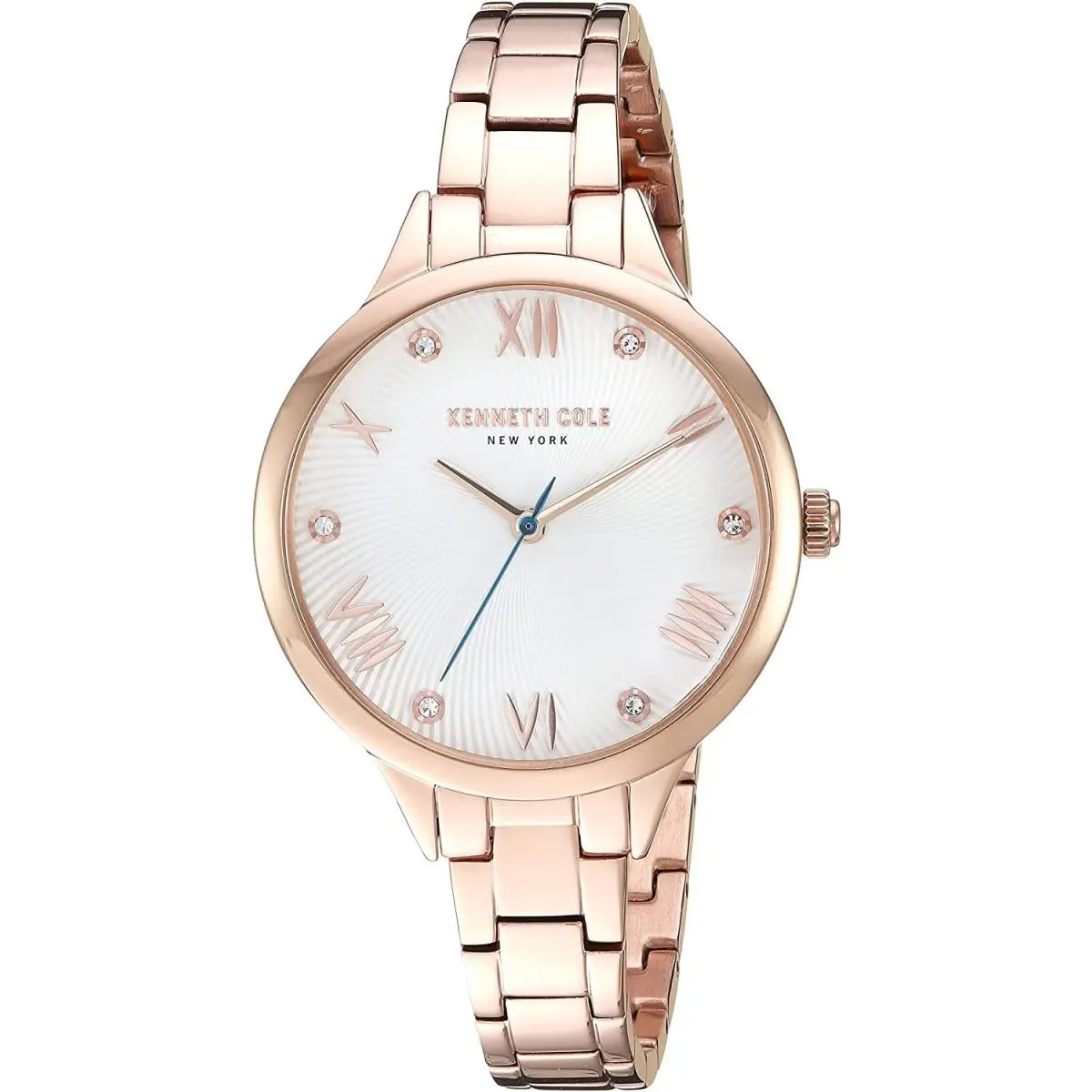 Kenneth Cole Ladies Classic Rose Gold Diamond Dial Watch KC50197002