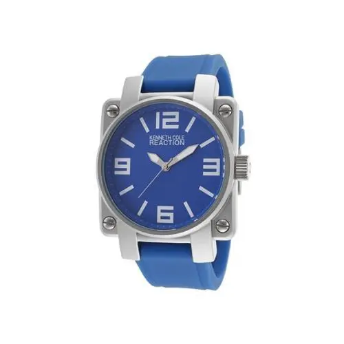 Kenneth Cole Men`s Reaction Blue Rubber Strap Watch RK1304 - Dial: Blue, Band: Blue