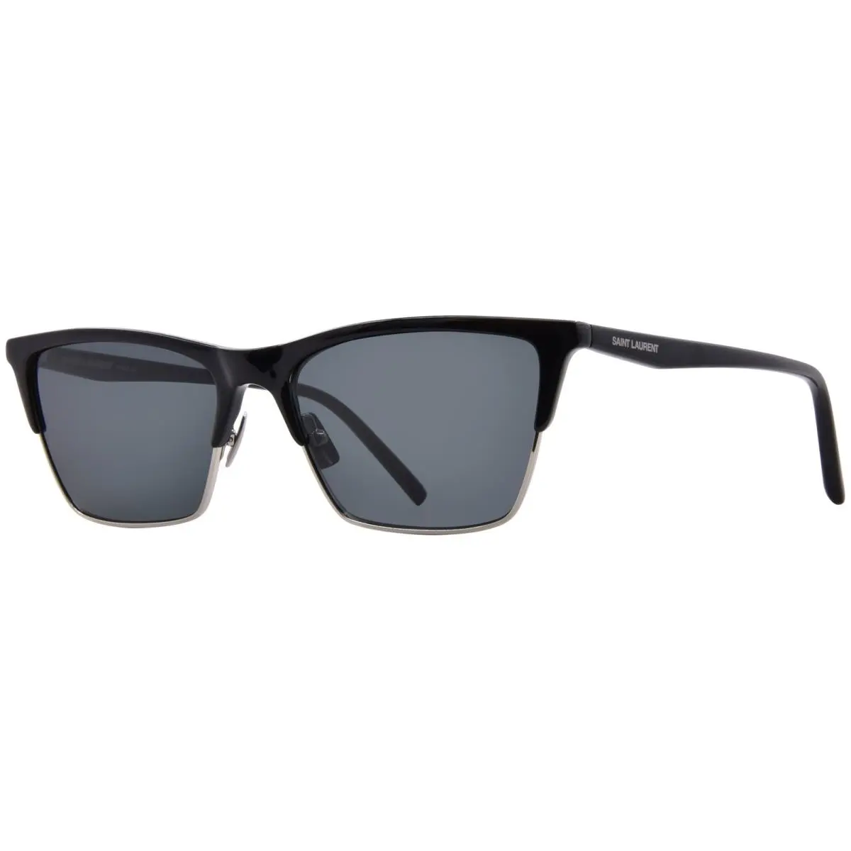 Saint Laurent SL 767 002 Sunglasses Women`s Black/dark Grey Square Shape 55mm