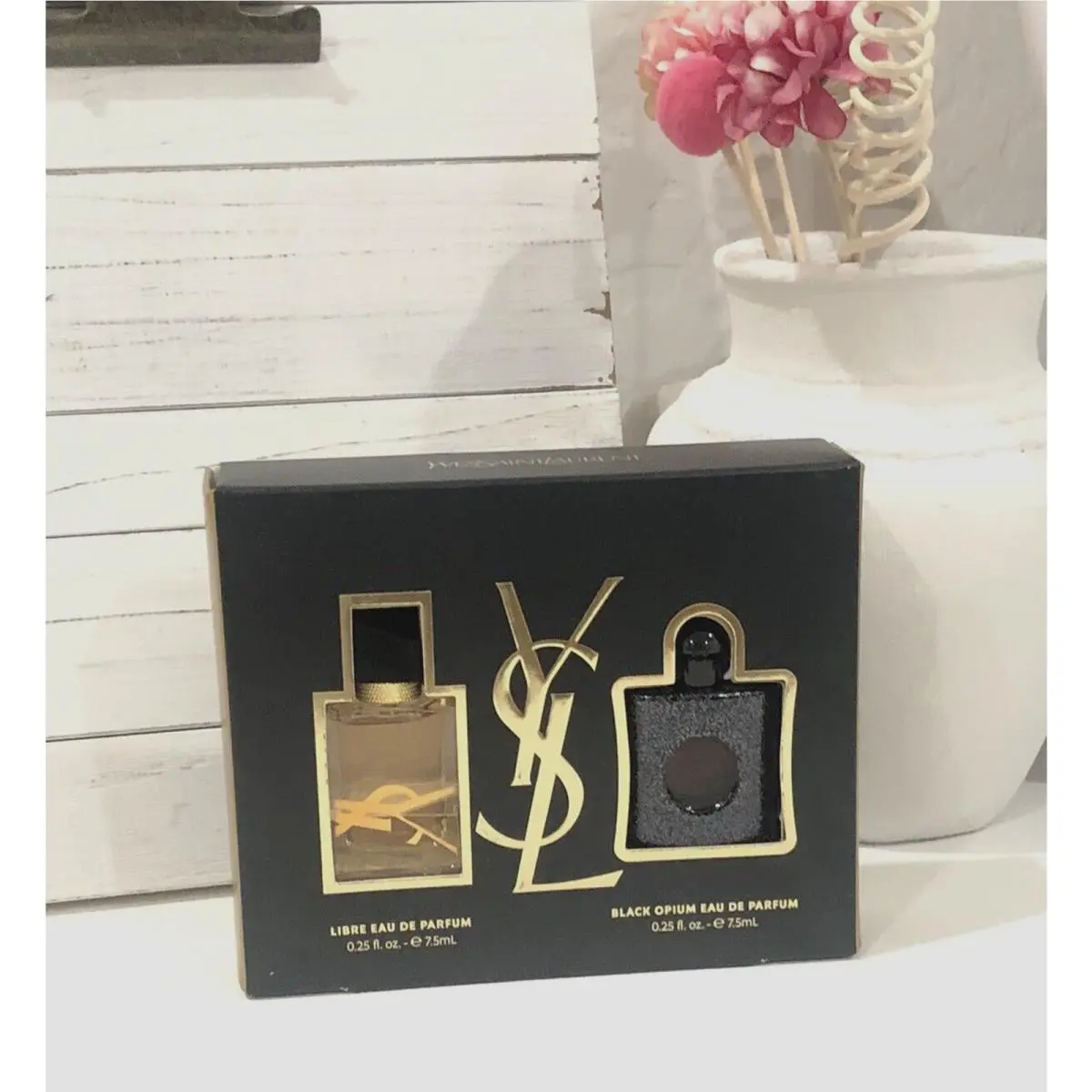 Ysl Duo Perfume Set-ysl Libre 7.5ml/0.25oz Ysl Black Opium 7.5ml/0.25oz by Yves Saint Laurent