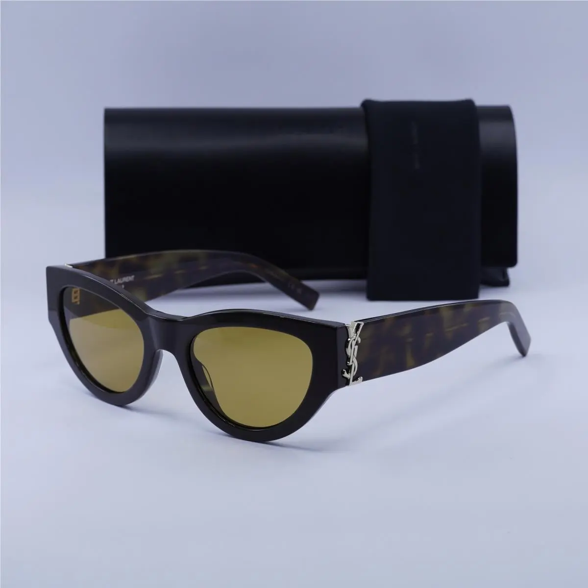Saint Laurent SLM94 010 Shiny Dark Brown/nicotine 53-19-145 Sunglasses by Yves Saint Laurent