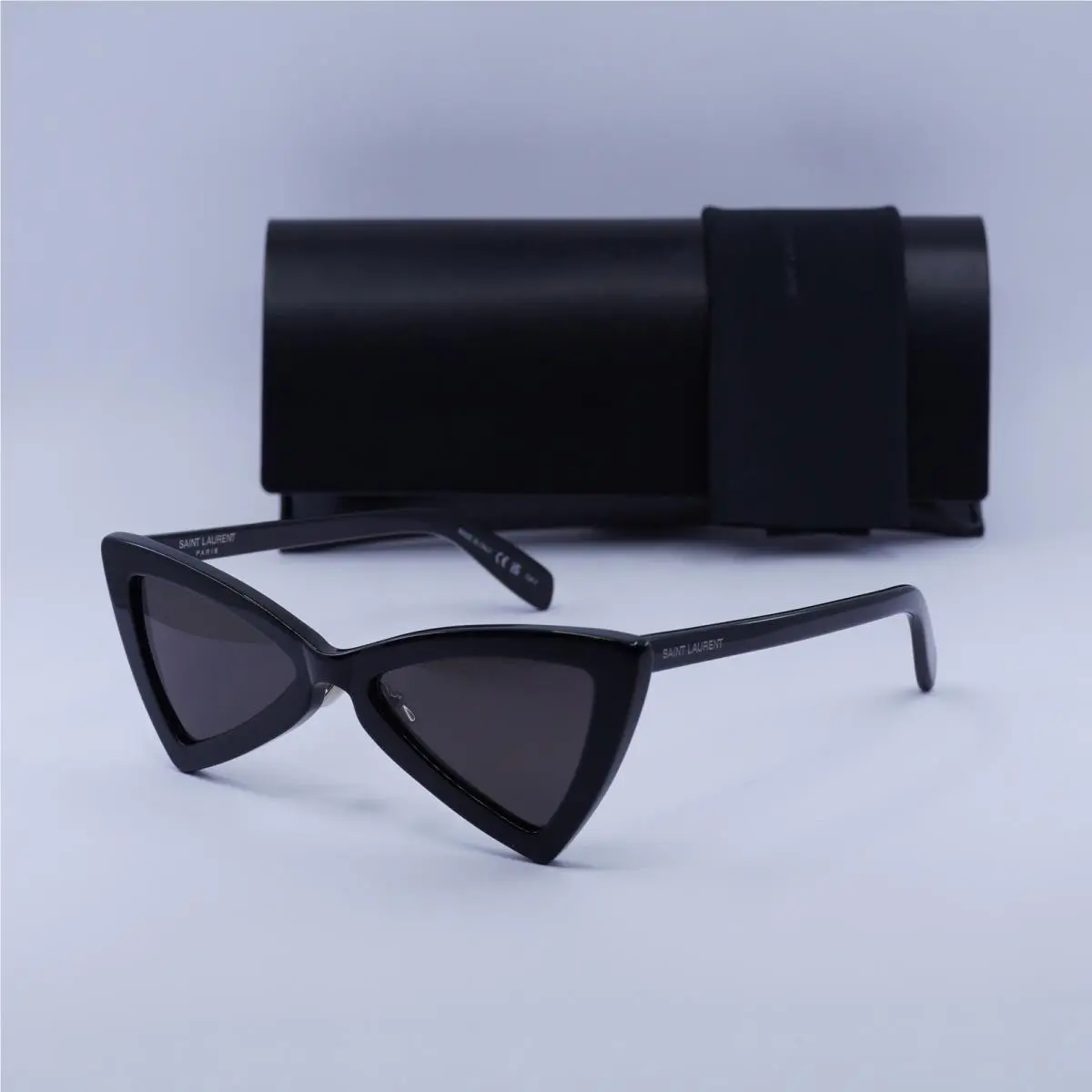Saint Laurent SL207 Jerry 005 Shiny Black/black 53-19-145 Sunglasses by Yves Saint Laurent