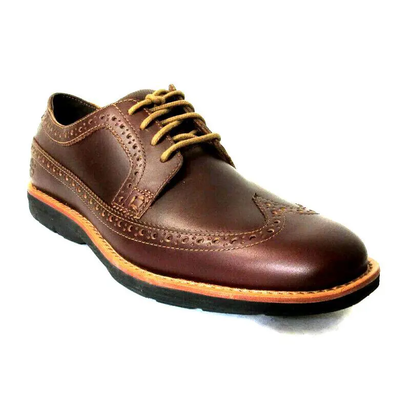 Timberland EK Kempton Brogue Men`s Brown Wingtip Oxford Shoes Sz 7 9228B