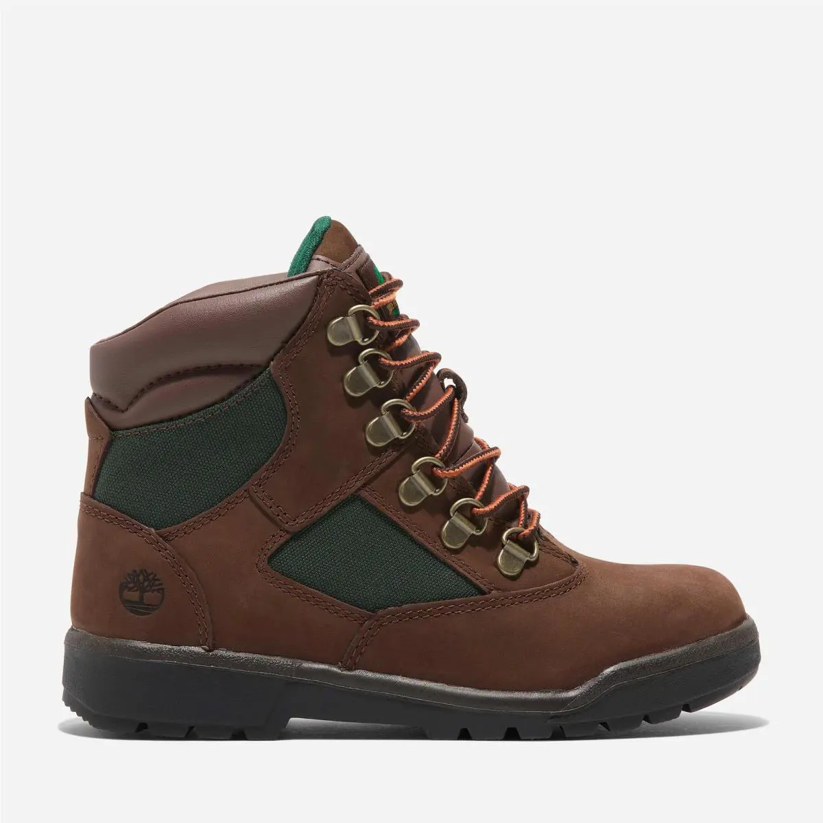 TB044792214 Preschool Timberland 6 Inch Field Boot Youth `medium Brown Olive`