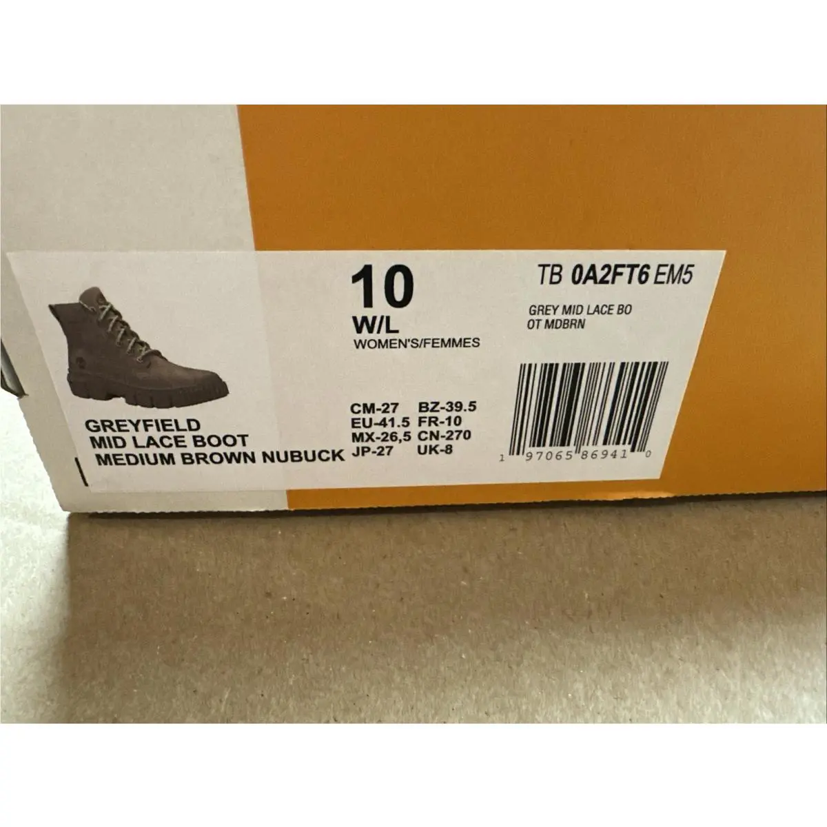 Timberland shoes - Medium Brown Nubuck (UPC: 0197065869410) 7
