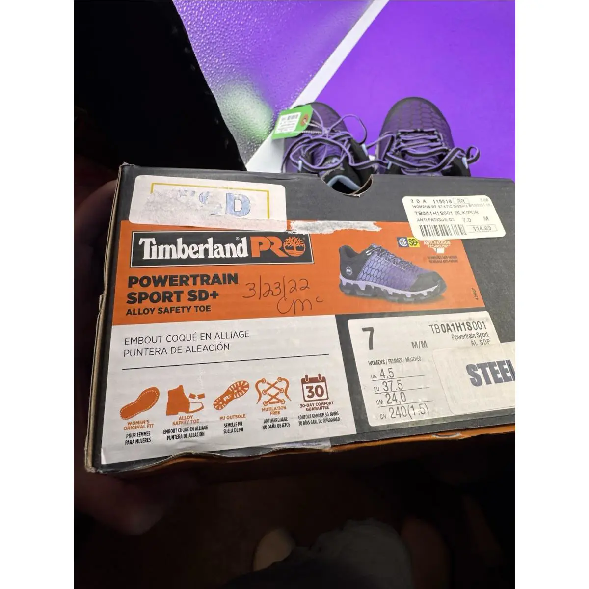 Timberland shoes - Timberland PRO Powertrain Sport SD - Purple (UPC: 190289710667) 3