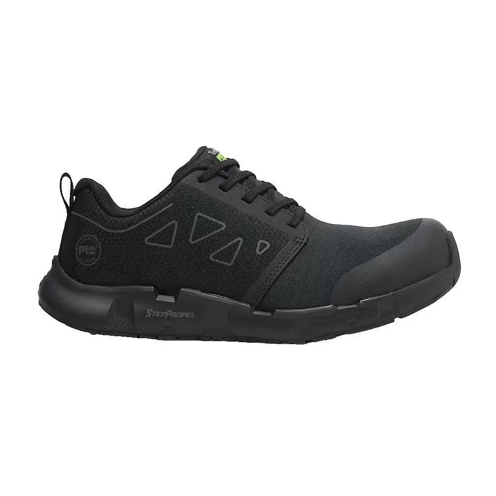 Pro Men`s Powertrain Sprint Alloy Toe Work Sneakers - Black Size 9.5 by Timberland