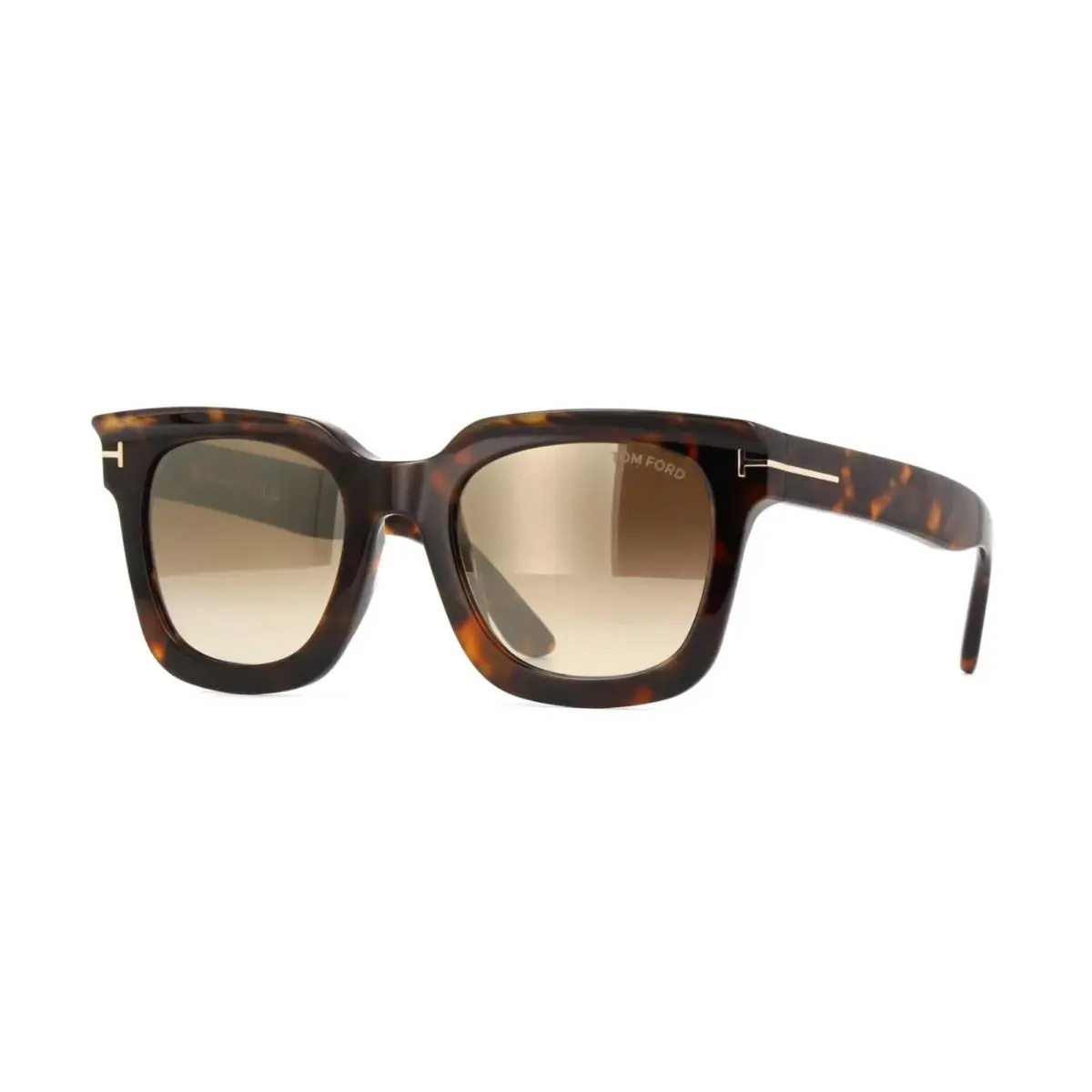 Tom Ford LEIGH-02 FT 1115 Havana/brown Shaded Mirrored 52G Sunglasses - Frame: Havana, Lens: Brown Shaded