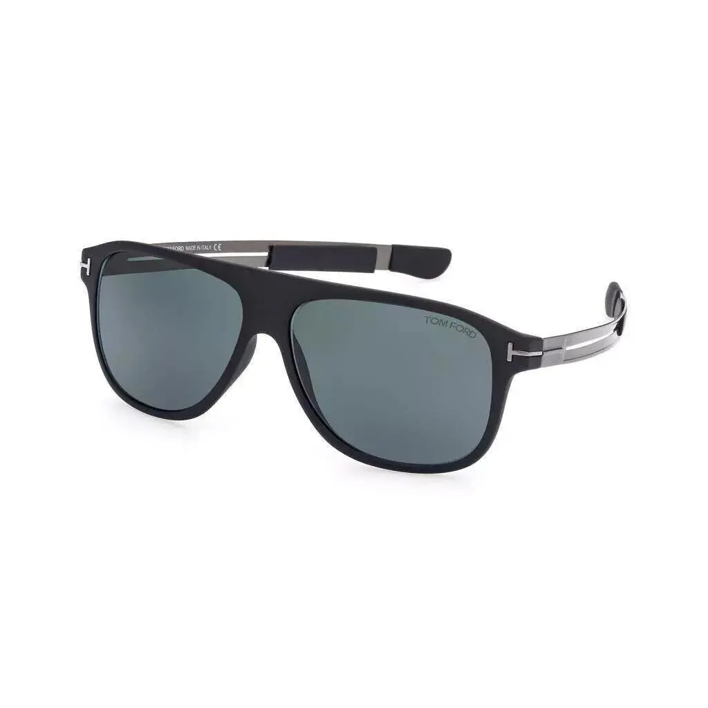Tom Ford FT TF0880 02V Matte Black / Blue Sunglasses