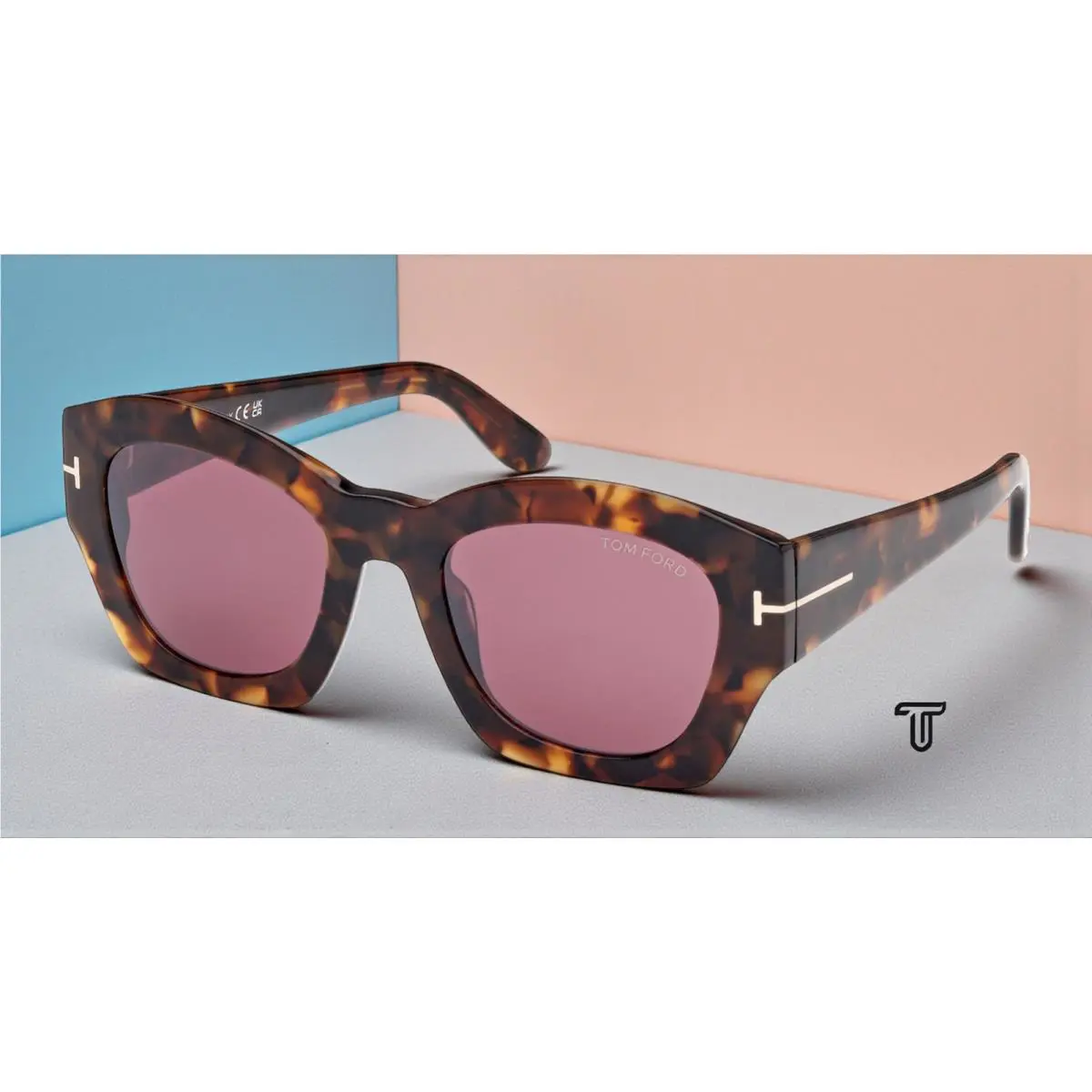 Tom Ford Guilliana FT1083 52T Havana Gradient Bordeaux 52 mm Women`s Sunglasses