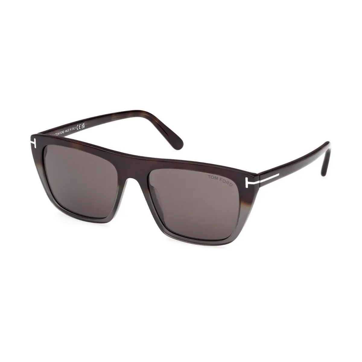 Aslan FT1175 Grey Havana/smoke 55A Sunglasses by Tom Ford