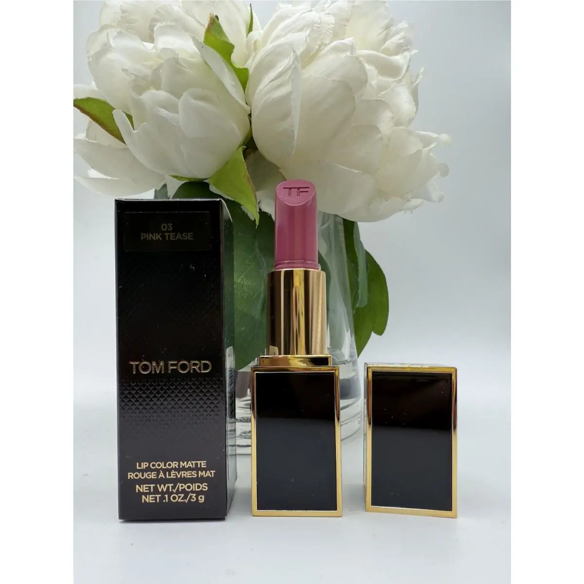 Tom Ford Lip Color Matte Lipstick 03 Pink Tease Full Size 0.1 oz / 3g