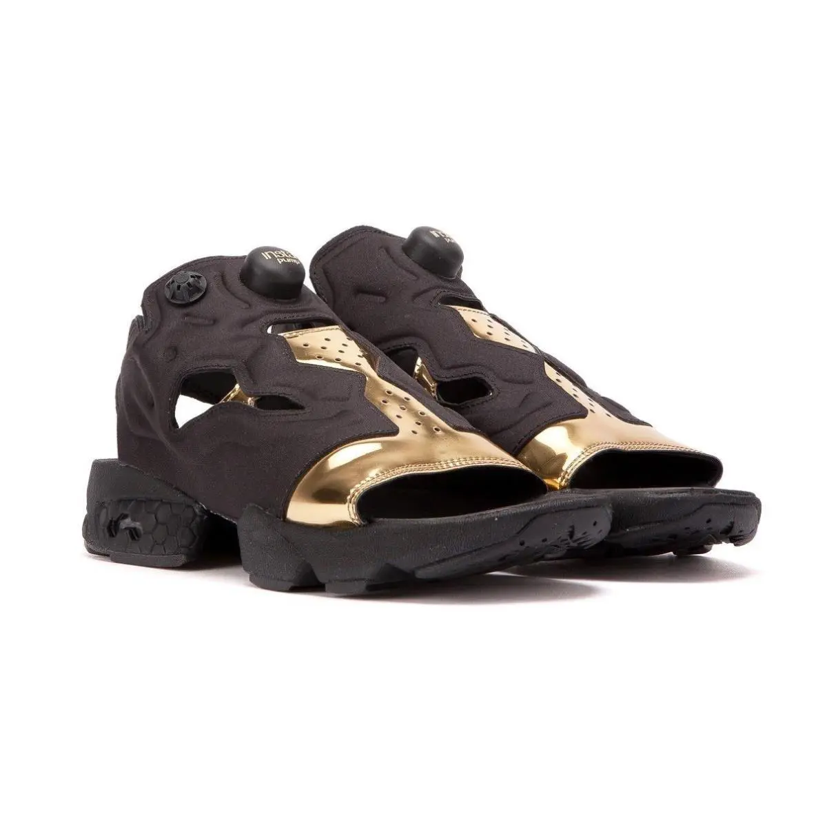 Womens Reebok Instapump Fury Slip On Sandals Black Size 5 US - BD3184 - Black
