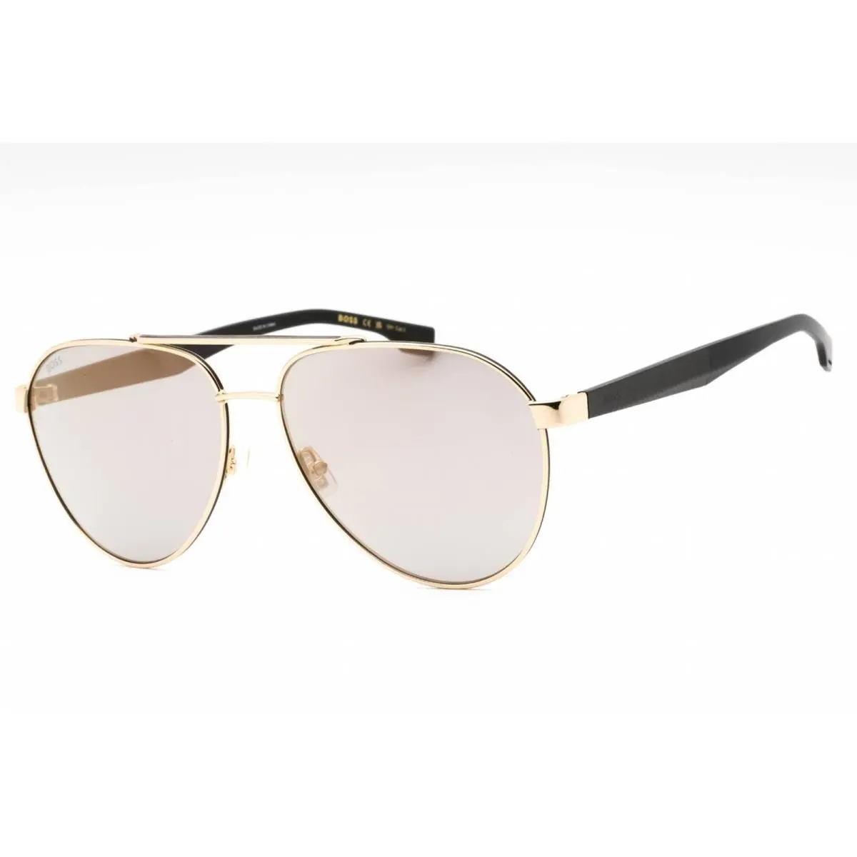 Hugo Boss Men`s Sunglasses Gold Black Metal Frame Boss 1485/S 0RHL WM