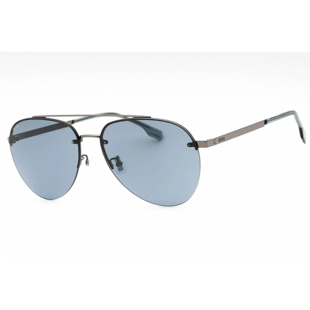 Hugo Boss 1537/F/SK 6LB IR Sunglasses Ruthenium Frame Gray Lenses 62mm