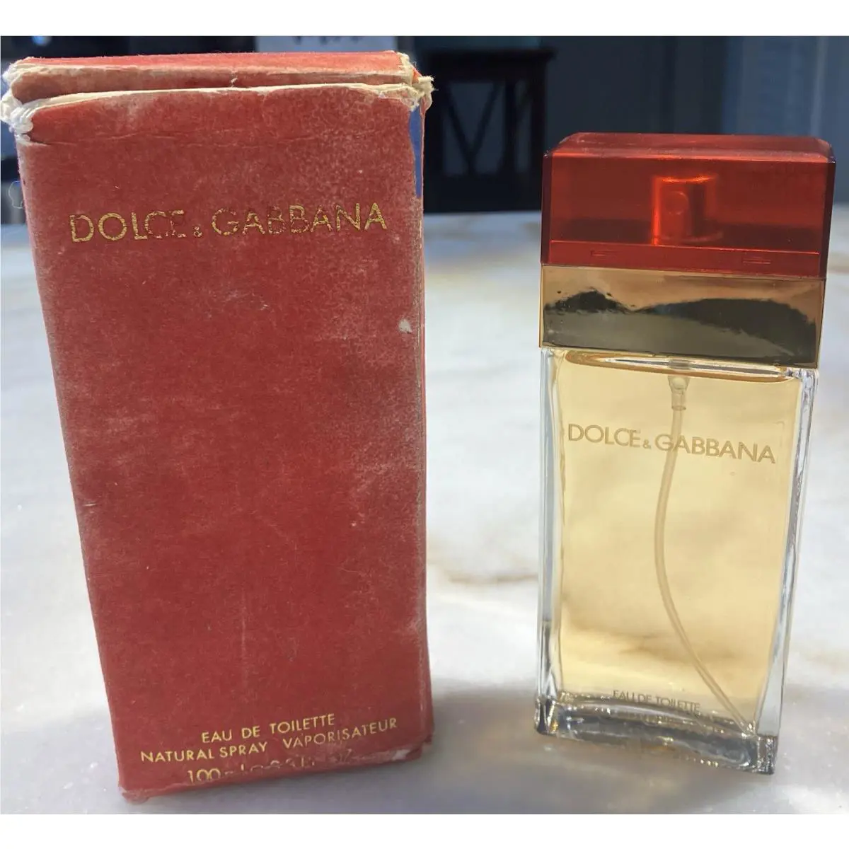 Dolce Gabbana Red 3.4oz Eau de Toilette Women`s Vintage Formula Rare