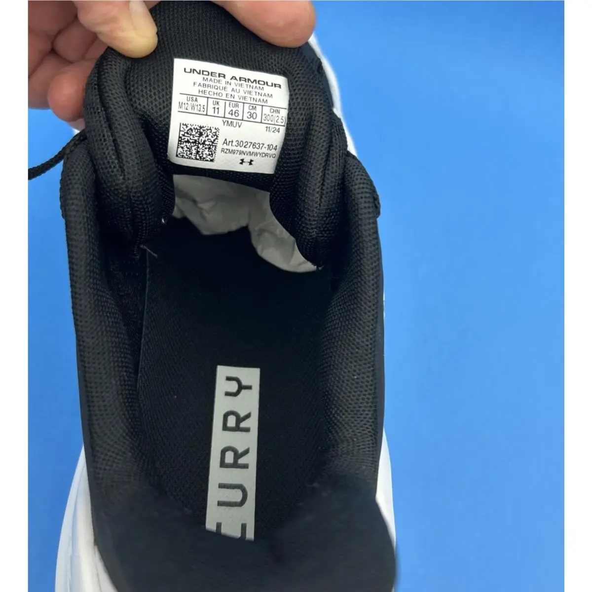 Under Armour shoes - Under Armour Curry 11 - Curry - 3027637-104 - Black/ White 6