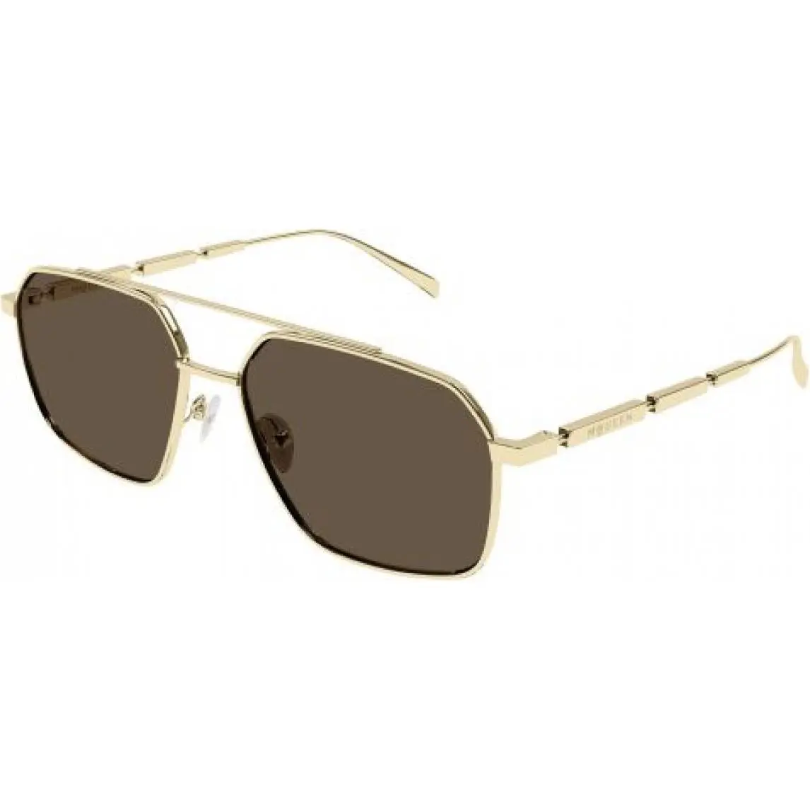 Alexander Mcqueen AM 0477S Sunglasses 002 Gold