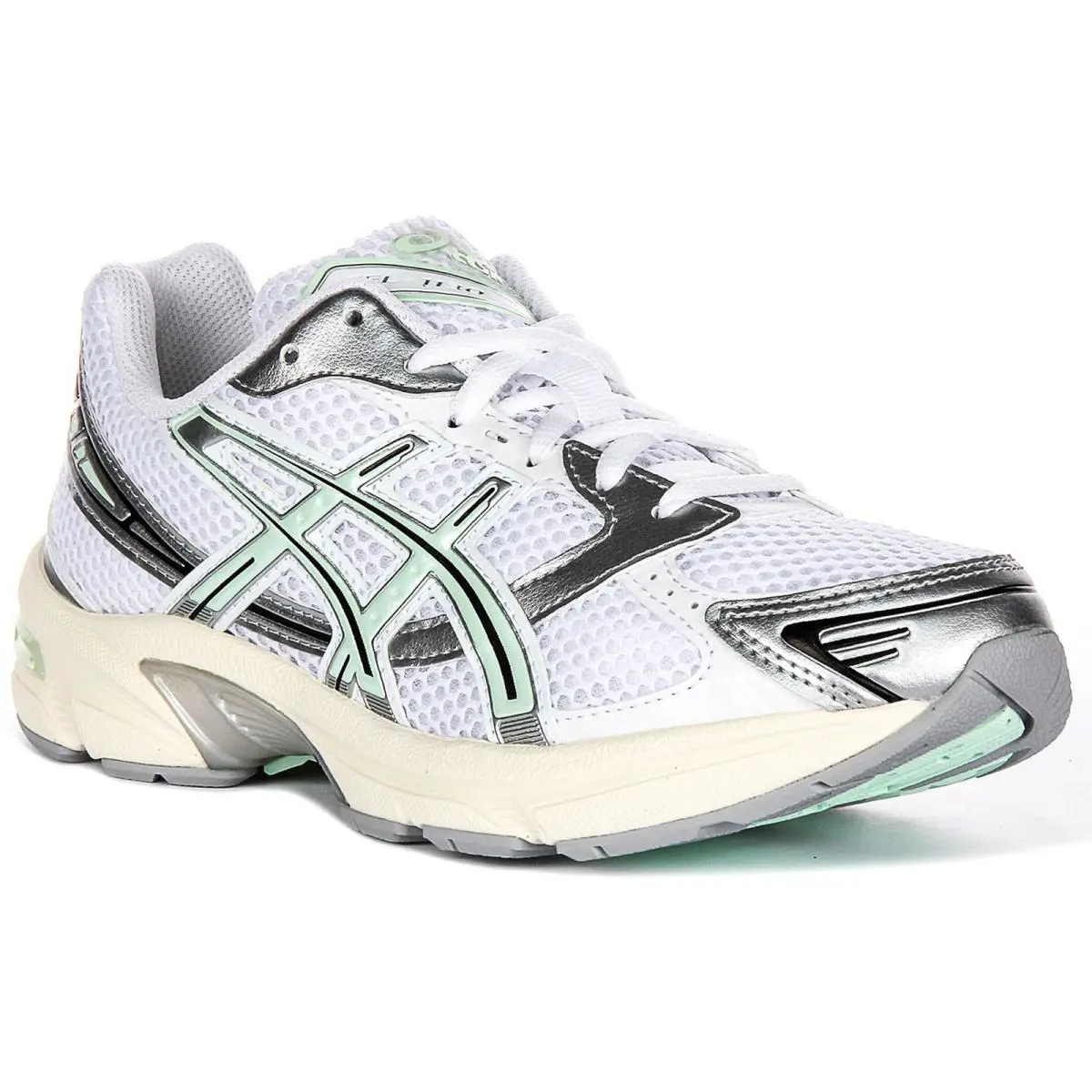 Asics Lace Up Iconic Gel Cushion Mesh Unisex Sneaker In White Green US 4 - 9 - White Green