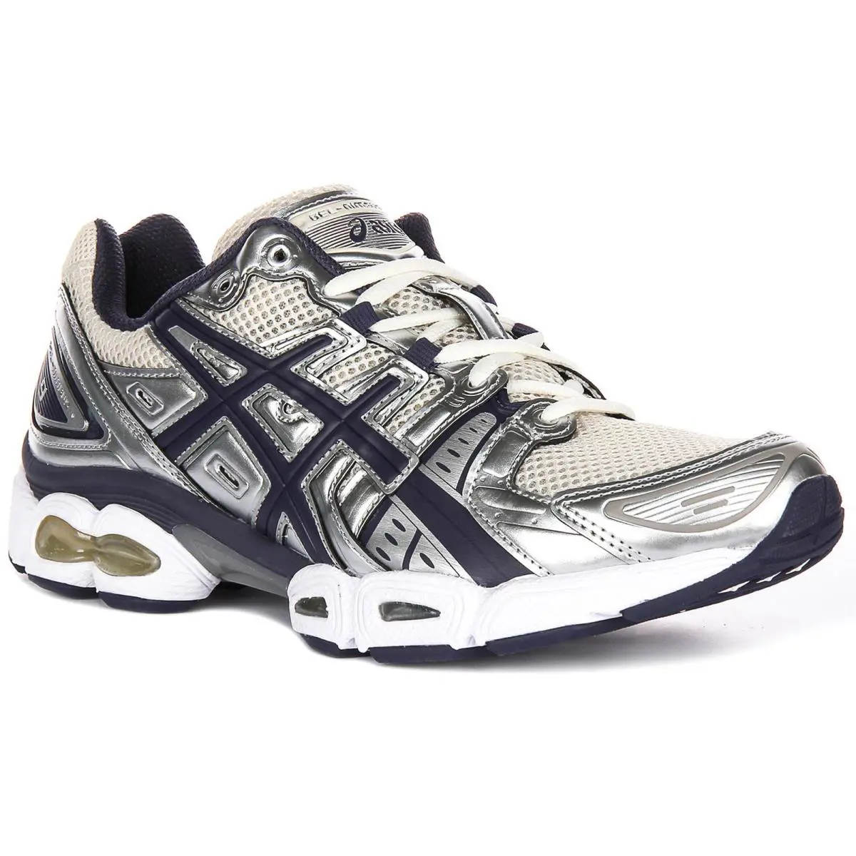 Asics Gel Nimbus Cush Suede Mesh Mens Sneakers In Silver Multi US 9 - 13
