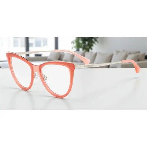 Emporio Armani EA1074 3216 Matte Transp Coral Demo Lens 53 mm Womens Eyeglasses