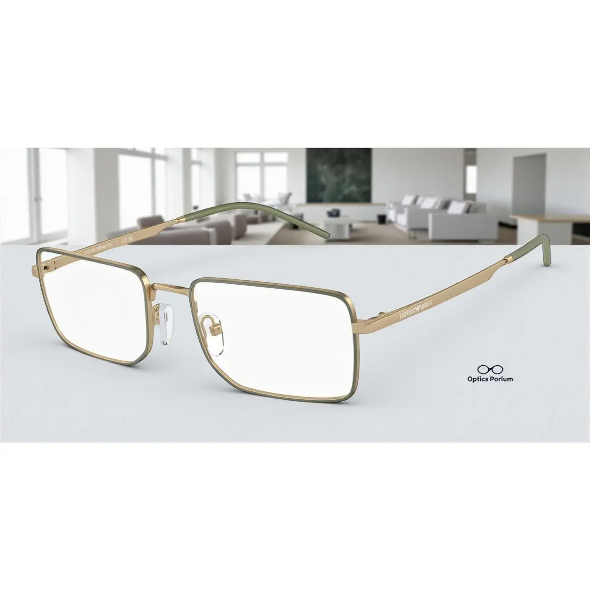 Emporio Armani EA1153 3002 Matte Gold Demo Lens 54 mm Men`s Eyeglasses