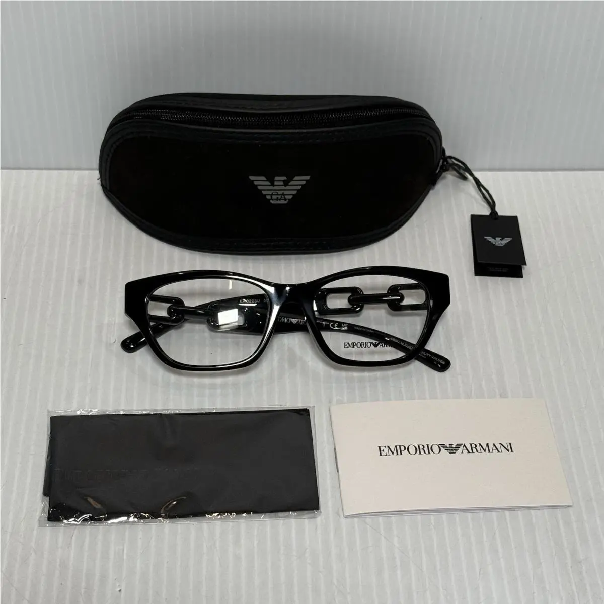 Emporio Armani EA3223U 5017 Black Eye Frames with Certificate Of Authenticity